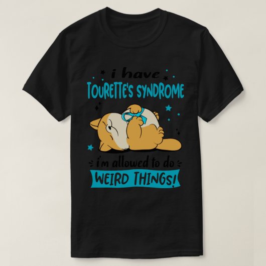私はトゥレット症候群を許可されている風変わり Tシャツ (デザイン正面)