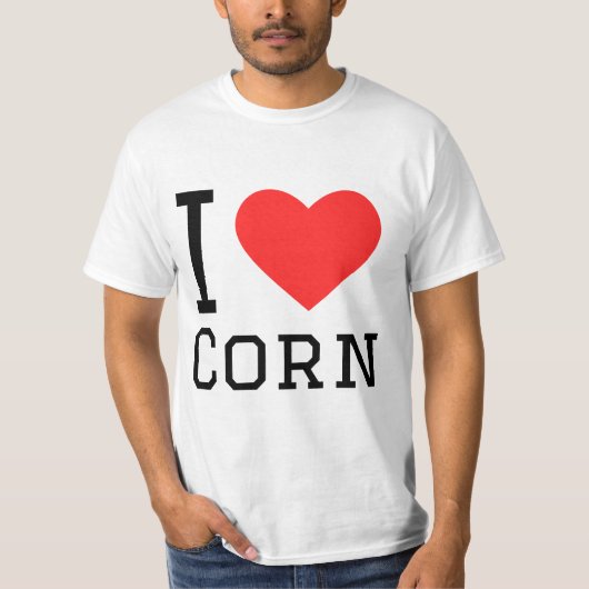 私はトウモロコシが大好きだ Tシャツ (正面)