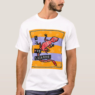 私はトカゲを愛します Tシャツ