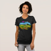 私はトスカーナとヒマワリが大好き Tシャツ (正面フル)