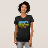 私はトスカーナとヒマワリが大好き Tシャツ (正面フル)