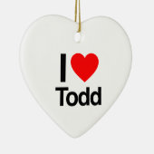 私はトッドが大好き セラミックオーナメント (右)