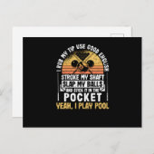 私はトッププールのおもしろいビリヤードを擦る ポストカード (正面/裏面)