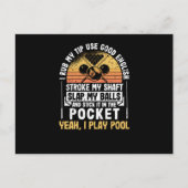 私はトッププールのおもしろいビリヤードを擦る ポストカード (正面)