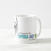 私はトペカアートギルドのマグカップを支持する コーヒーマグカップ (正面右)
