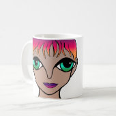 私はトペカアートギルドのマグカップを支持する コーヒーマグカップ (正面左)