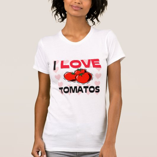 私はトマトを愛します Tシャツ (正面)