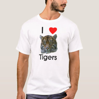 私はトラのTシャツを愛します Tシャツ