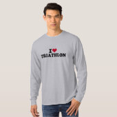 私はトライアスロンを愛します Tシャツ (正面フル)