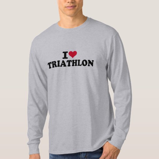 私はトライアスロンを愛します Tシャツ (正面)
