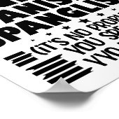 私はトライリンガル話英語と英語スペインの英語だ ポスター (角)