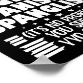 私はトライリンガル話英語と英語スペインの英語だ ポスター (角)