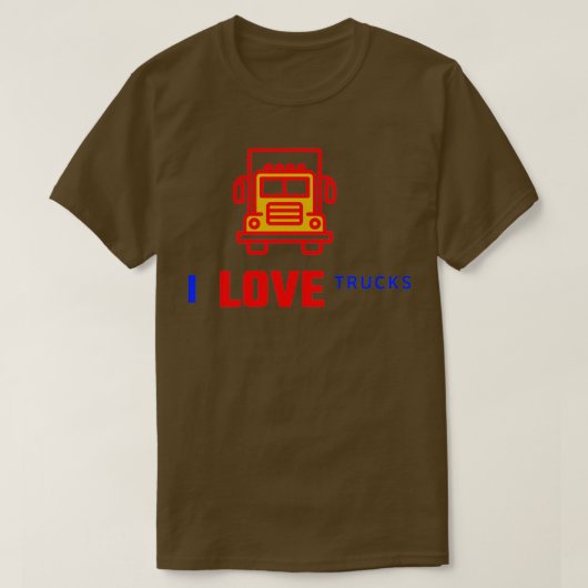 私はトラックが大好きだ Tシャツ (デザイン正面)