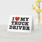 私はトラックの運転手が大好き カード (黄色い花)