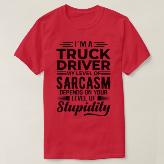 私はトラックの運転手だ Tシャツ (デザイン正面)