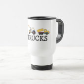 私はトラックのTシャツおよびギフトを愛します トラベルマグ (正面右)
