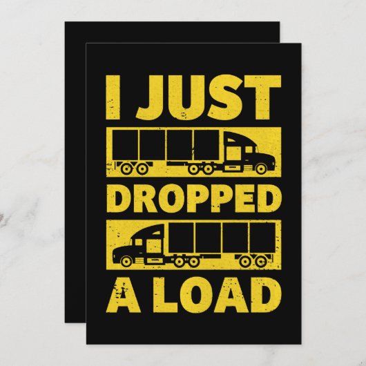 私はトラック運送業者への荷物を降ろした シーズンカード (正面/裏面)