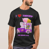 私はトラック（アイスクリームトラック）のTシャツが大好き Tシャツ (正面)