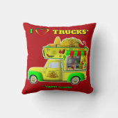 私はトラック（タコトラック）リバーシブル大好き クッション (裏面)