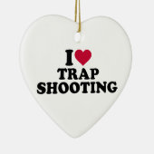 私はトラップ射撃を愛します セラミックオーナメント (右)