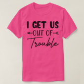 私はトラブルに巻き込まれたカップルおもしろいを取り除最高のく Tシャツ (デザイン正面)