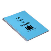 私はトランジット失った旅行スーツケースLight-モノトーンの ノートブック (右側)