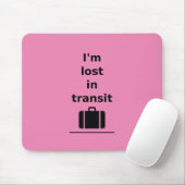 私はトランジット失った旅行スーツケースLight-モノトーンの マウスパッド (マウス)