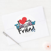 私はトランスジェンダーの友人を愛している ラウンドシール (封筒)