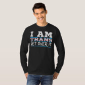 私はトランスItを乗り越えるレインボープライドLGBTQ Transge Tシャツ (正面フル)