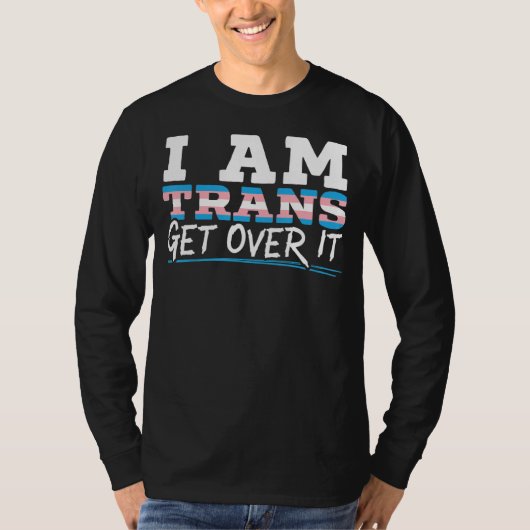 私はトランスItを乗り越えるレインボープライドLGBTQ Transge Tシャツ (正面)