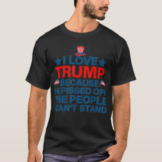 私はトランプが大好きだから彼は人々を怒った、私はL Tシャツ