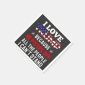 「私はトランプが大好きだ、なぜなら彼はすべての人を怒らせるからだ スタンダードカクテルナプキン (角)