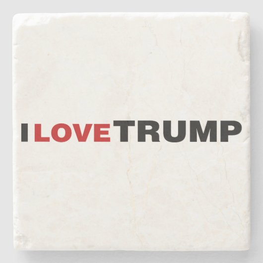 私はトランプが大好き ストーンコースター (正面)