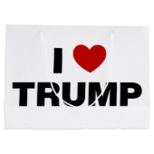 私はトランプが大好き ラージペーパーバッグ (裏面)