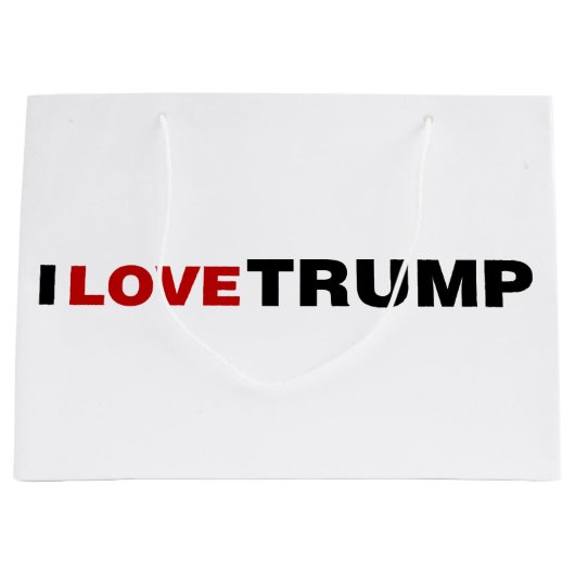 私はトランプが大好き ラージペーパーバッグ (正面)
