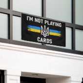 私はトランプではない – Zelensky Words 2025 横断幕 (ビルの外側)