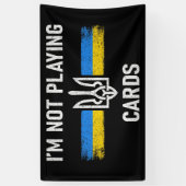 私はトランプではない – Zelensky Words 2025 横断幕 (縦)