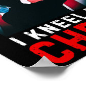 私はトランプと一緒に立って私の大統領Kneel Jesus Chr ポスター (角)