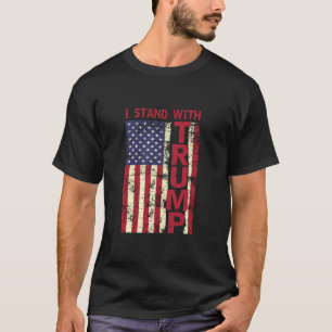 私はトランプと共に立つ米国の愛国心クールある Tシャツ