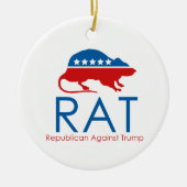 私はトランプに対する共和党である セラミックオーナメント (正面)