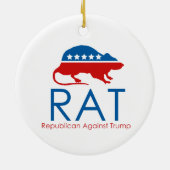 私はトランプに対する共和党である セラミックオーナメント (裏面)