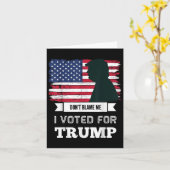 私はトランプに投票した私を責めない動揺して カード (黄色い花)