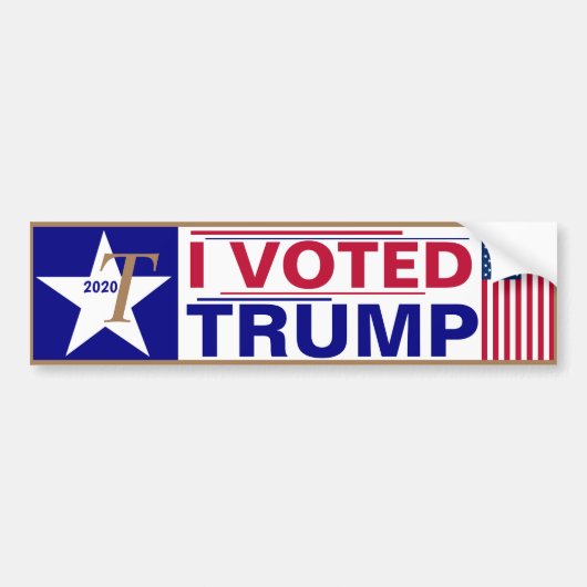 私はトランプに投票した バンパーステッカー (正面)