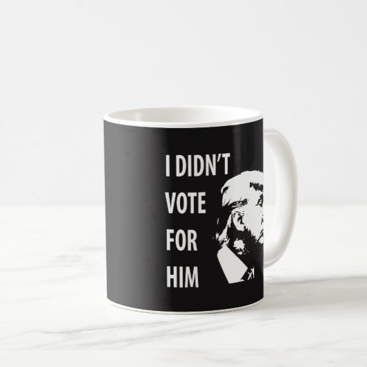 私はトランプに投票しなかった コーヒーマグカップ (正面右)