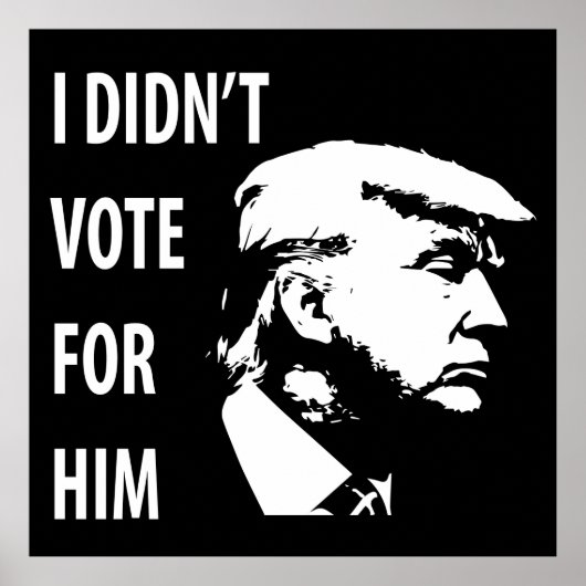 私はトランプに投票しなかった ポスター (正面)