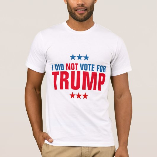 私はトランプに投票しなかった Tシャツ (正面)