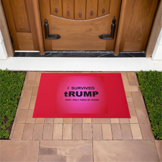 私はトランプに耐えた ドアマット (室外)