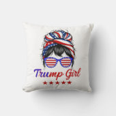 私はトランプの女の子で、2024年のメッシーパン選挙 クッション (正面)