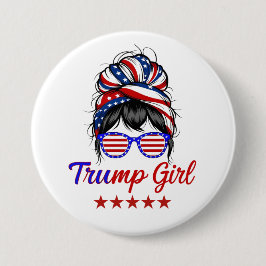 私はトランプの女の子で、2024年のメッシーパン選挙 缶バッジ