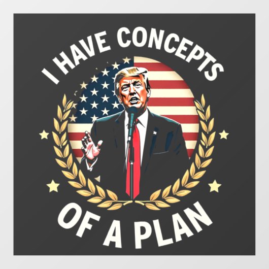 私はトランプの討論会の計画の概念を持っている ウィンドウサイン (シート)